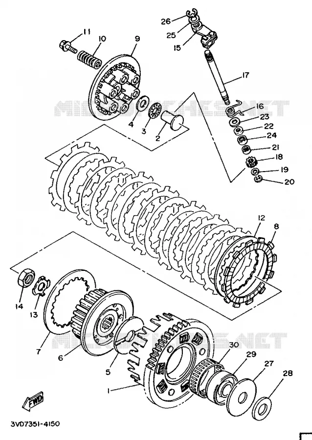 STARTMOTOR KOPPELINGS Yamaha MOTO 750 1995 SUPERTENERE  XTZ750