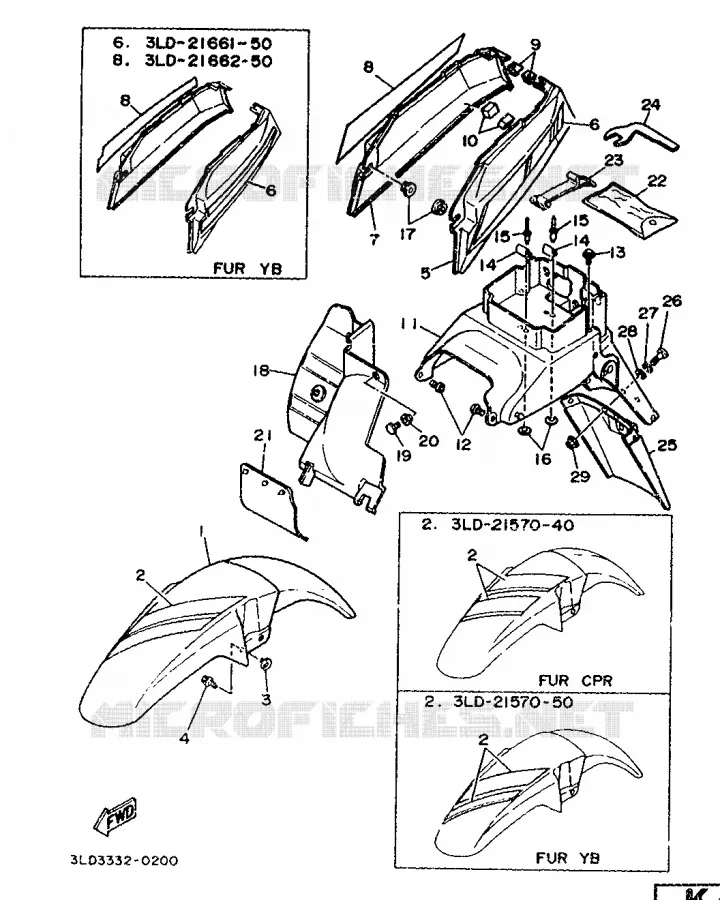SPATBORD Yamaha MOTO 750 1990 SUPERTENERE  XTZ750H (51KW)