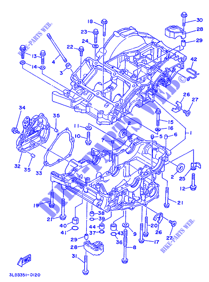 CARTERDELEN voor Yamaha XTZ750H (51KW) 1992
