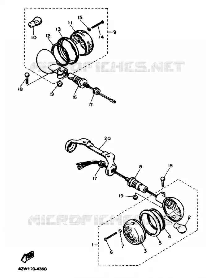 KNIPPERLICHT Yamaha MOTO 1100 1989 VIRAGO  XV1100