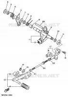 SCHAKEL STANG / PEDAAL voor Yamaha XV1100 1989