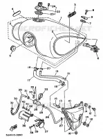 BENZINE TANK voor Yamaha XV1100 1989