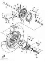 ACHTERWIEL voor Yamaha XV1100 1991