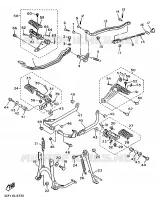 STANDAARD / VOETSTEUN voor Yamaha XV1100 1991