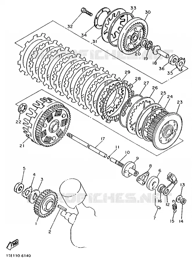 STARTMOTOR KOPPELINGS Yamaha MOTO 1100 1994 VIRAGO  XV1100