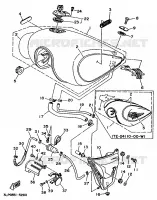 BENZINE TANK voor Yamaha XV1100 1995