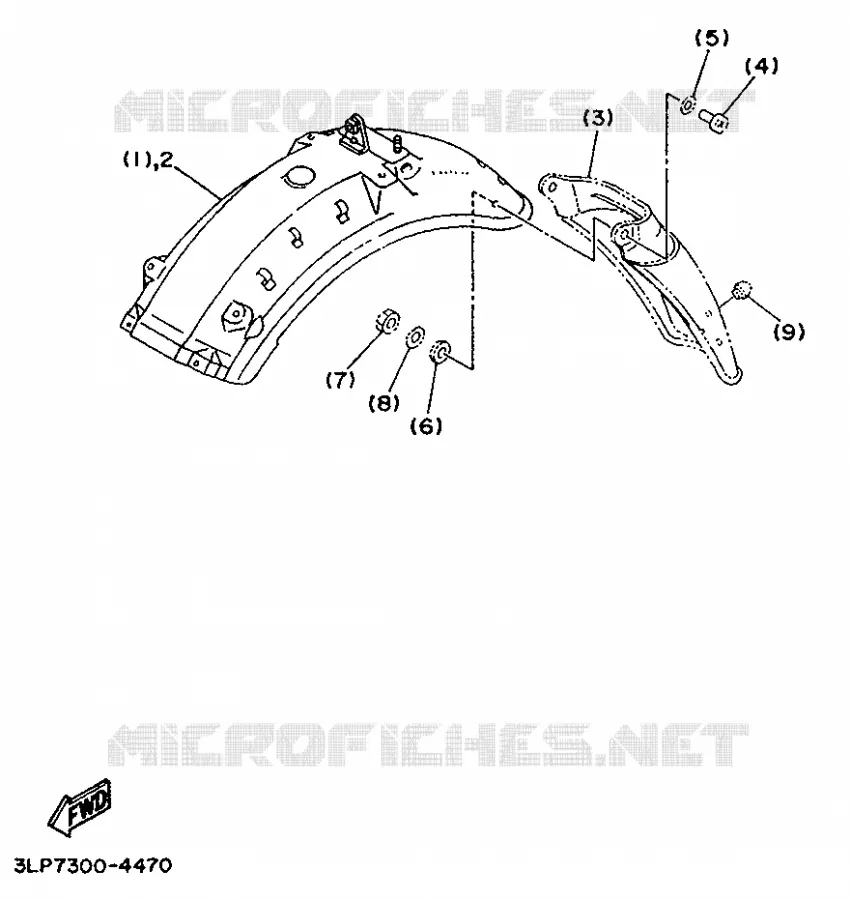 OPTIONELE ONDERDELEN - CHASSIS - FOR PORTUGAL / GREECE / HOLLAND Yamaha MOTO 1100 1996 VIRAGO  XV1100