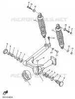 ACHTERBRUG / SCHOKBREKER voor Yamaha XV1100 1997