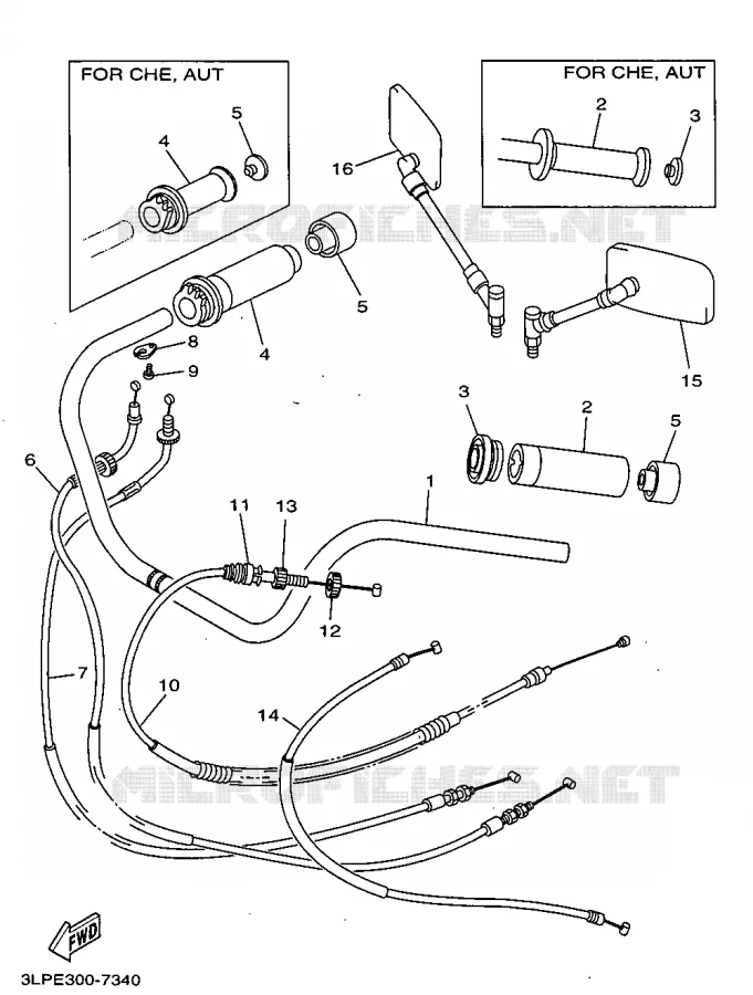 STUUR / KABEL Yamaha MOTO 1100 1998 VIRAGO  XV1100