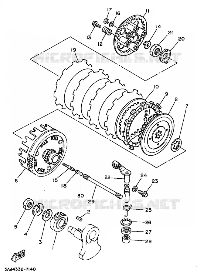 STARTMOTOR KOPPELINGS Yamaha MOTO 125 1997 VIRAGO  XV125