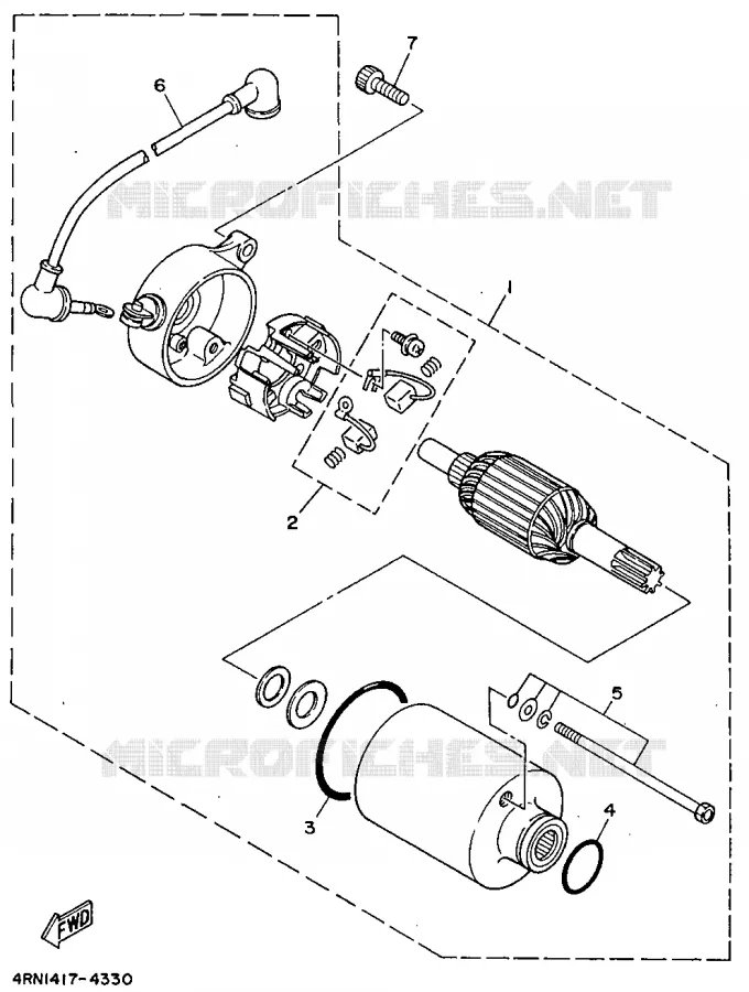 STARTMOTOR Yamaha MOTO 125 1998 VIRAGO  XV125