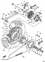 ACHTERWIEL voor Yamaha XV250 1995