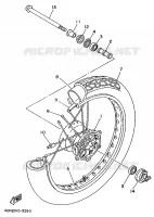 VOORWIEL voor Yamaha XV250 1996