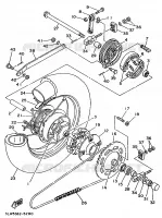 ACHTERWIEL voor Yamaha XV250 1996