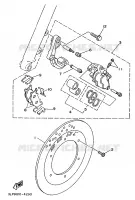 REMKLAUW VOOR voor Yamaha XV250S 1997
