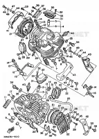 CILINDERKOP voor Yamaha XV535 1989