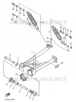 ACHTERBRUG / SCHOKBREKER voor Yamaha XV535 1989