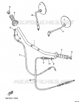 STUUR / KABEL   FLAT STUUR voor Yamaha XV535 1989