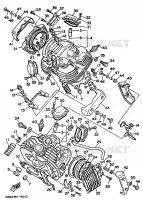 CILINDERKOP voor Yamaha XV535 1990