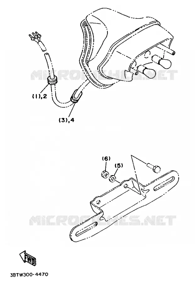 ALTERNATIEF ACHTERLICHT - FOR ITALY Yamaha MOTO 535 1994 VIRAGO  XV535