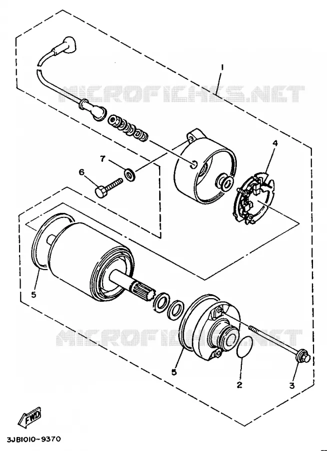 STARTMOTOR Yamaha MOTO 535 1994 VIRAGO  XV535