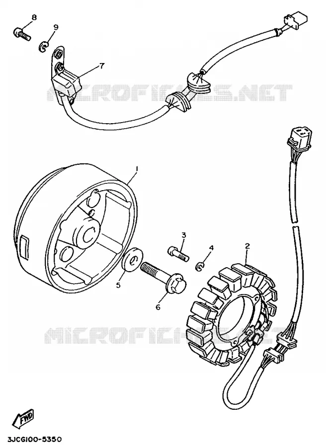 DYNAMO Yamaha MOTO 535 1995 VIRAGO  XV535