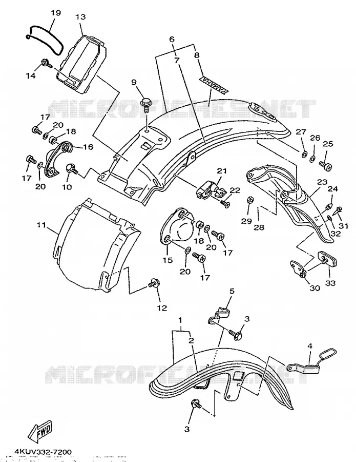 SPATBORD Yamaha MOTO 535 1997 VIRAGO  XV535