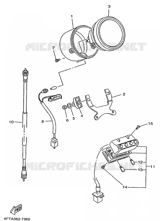 ALTERNATIEF TELLER - FOR ENGLAND Yamaha MOTO 535 1997 VIRAGO  XV535