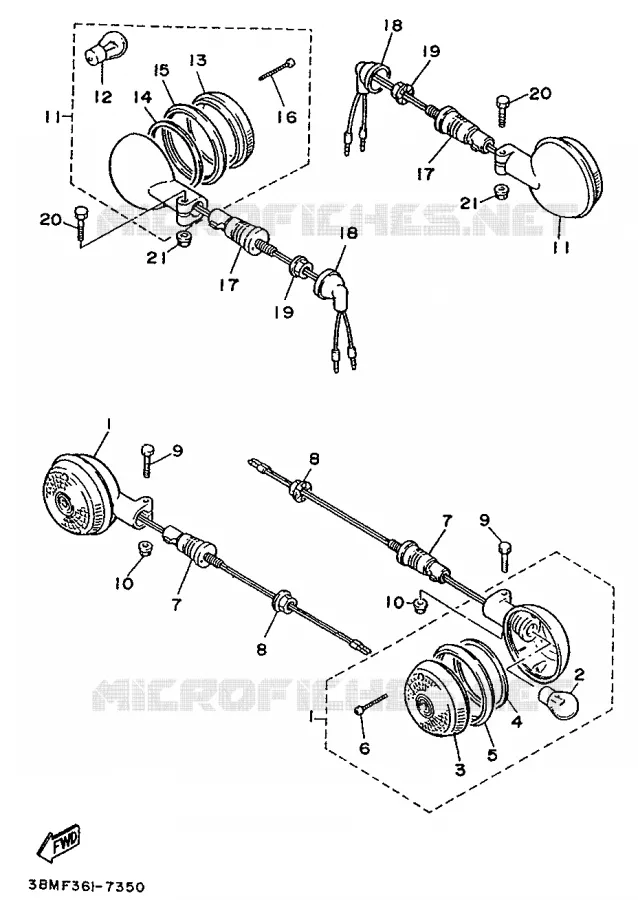 KNIPPERLICHT Yamaha MOTO 535 1997 VIRAGO  XV535