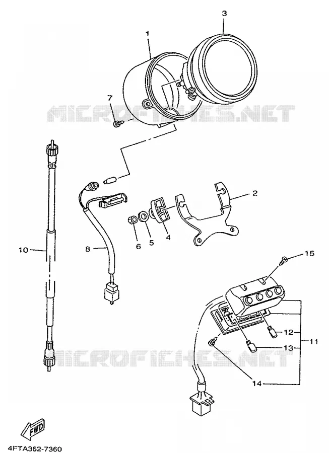 ALTERNATIEF TELLER - FOR ENGLAND Yamaha MOTO 535 1997 VIRAGO  XV535