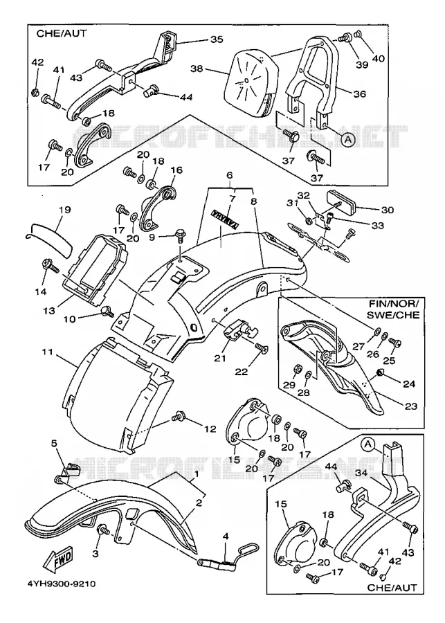 SPATBORD Yamaha MOTO 535 1999 VIRAGO  XV535