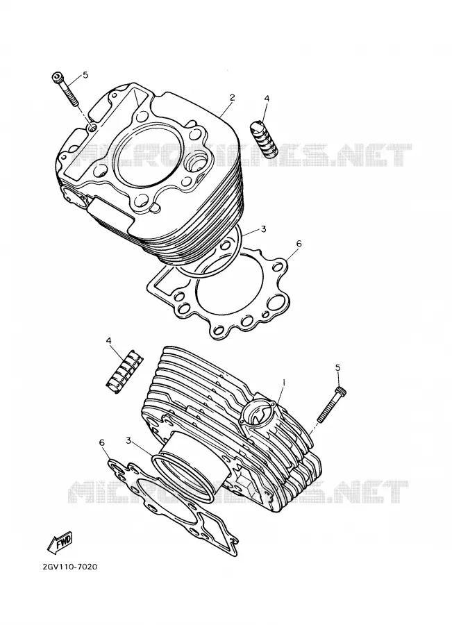 CILINDER Yamaha MOTO 535 2000 VIRAGO  XV535