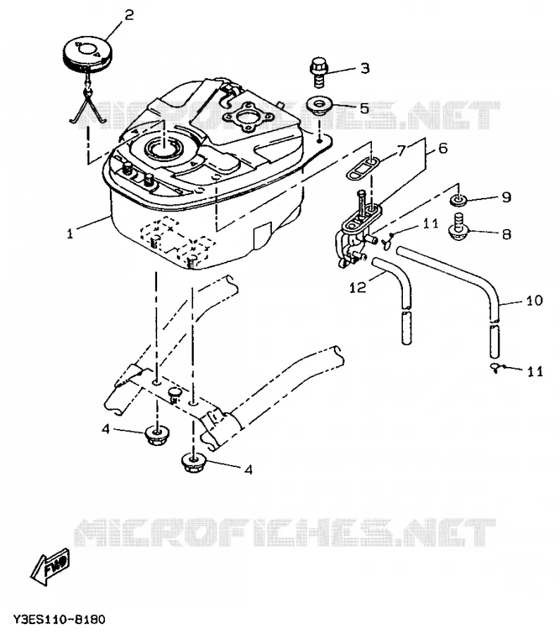 BENZINE TANK Yamaha SCOOTER 50 1990 BOOSTER  CW50T