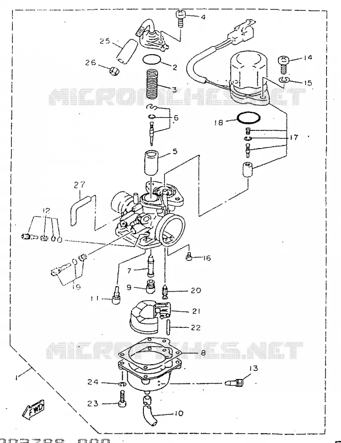 CARBURATEUR  Yamaha SCOOTER 50 1998 JOG R  CY50R