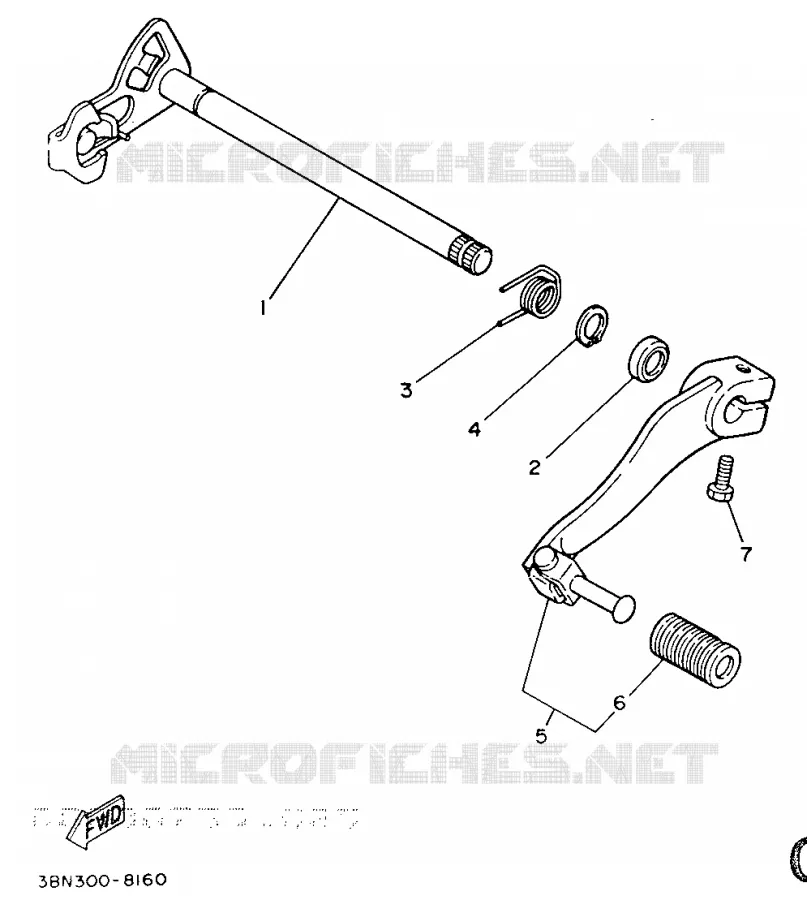 SCHAKEL PEDAAL Yamaha MOTO 125 1989 DT  DT125