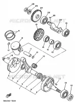 KRUKAS / ZUIGER voor Yamaha DTE125 1989