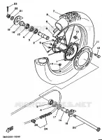 ACHTERWIEL voor Yamaha DTE125 1989