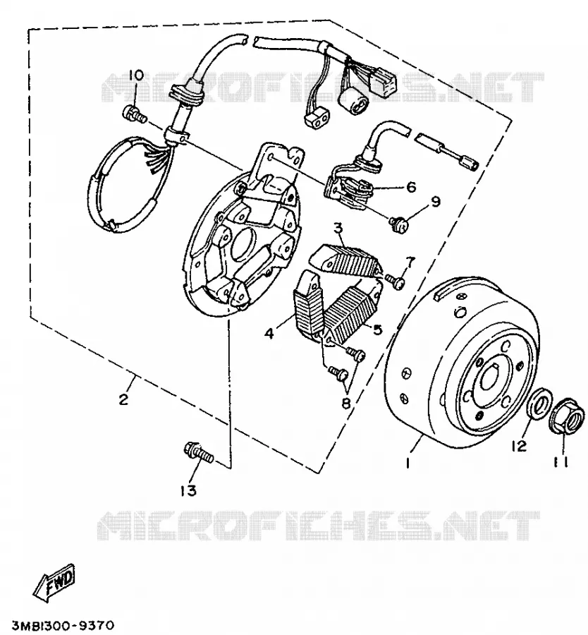 DYNAMO Yamaha MOTO 125 1990 DTE  DT125E