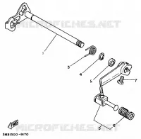 SCHAKEL STANG / PEDAAL voor Yamaha DTE125 1990