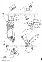 RADIATEUR / SLANG voor Yamaha DTE125 1990