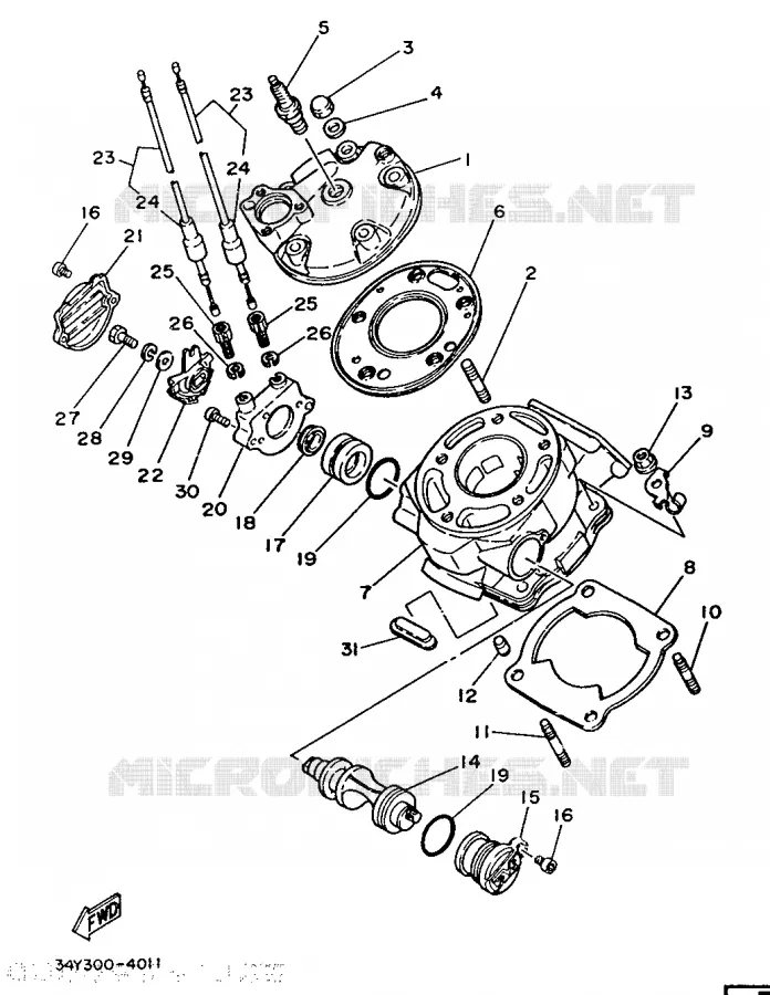 CILINDER Yamaha MOTO 125 1987 DTLC  DT125LC