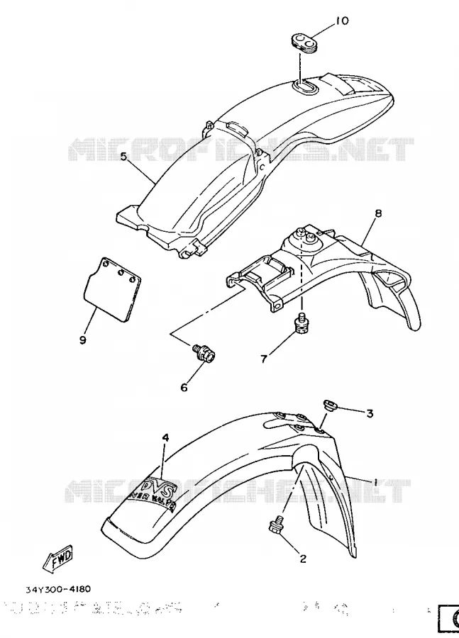 SPATBORD Yamaha MOTO 125 1987 DTLC  DT125LC