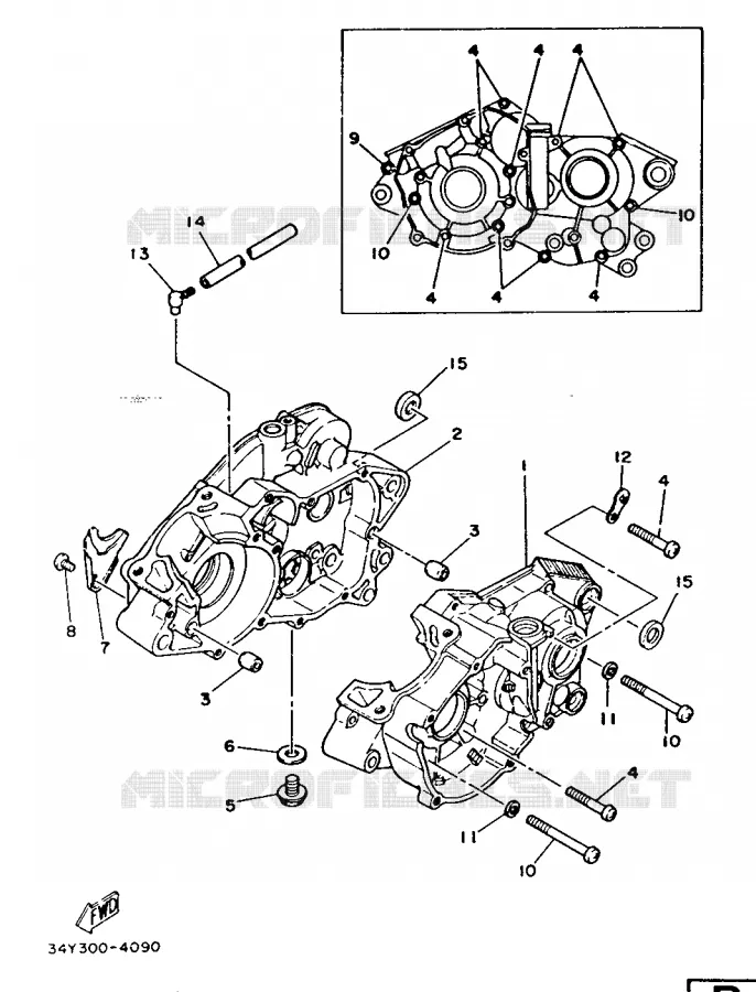 CARTERDELEN Yamaha MOTO 125 1986 DTLC  DT125LCF (22PS)