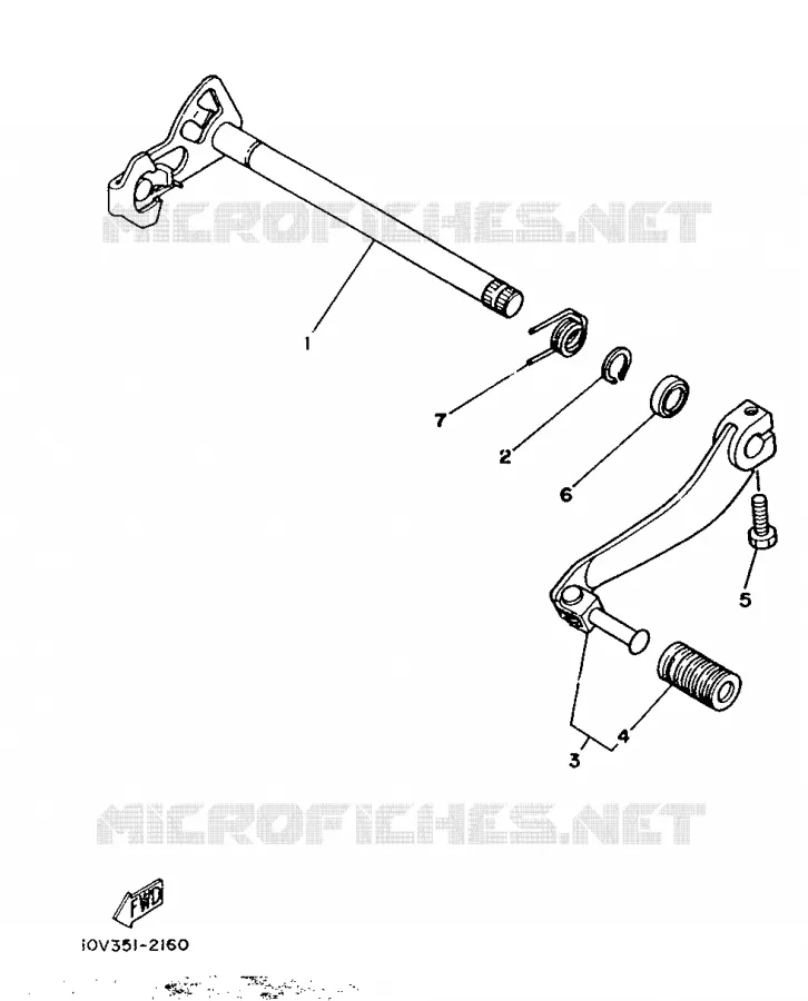 SCHAKEL PEDAAL Yamaha MOTO 125 1986 DTLC  DT125LCL (13PS)