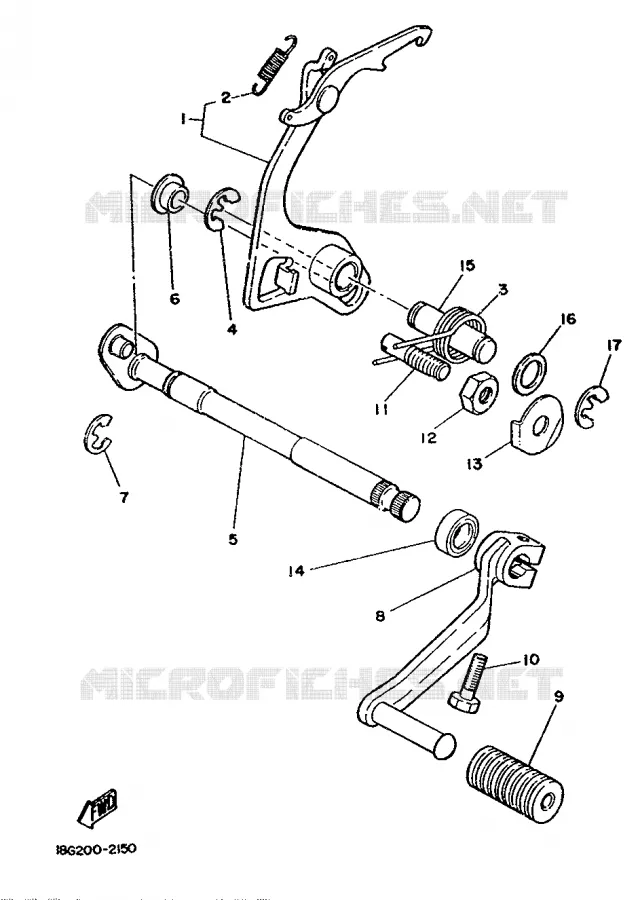 SCHAKEL STANG / PEDAAL Yamaha MOTO 125 1989 DTMX  DT125MX