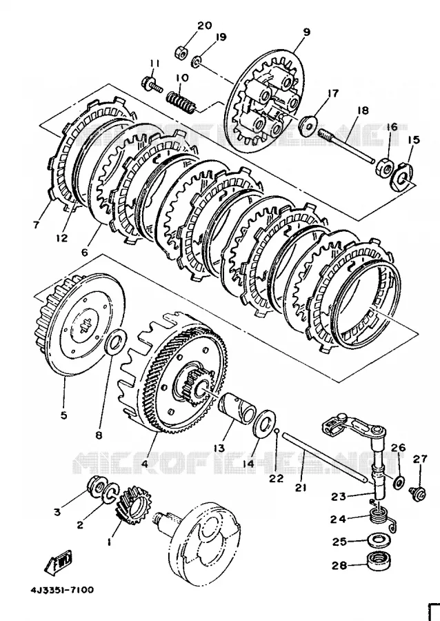 STARTMOTOR KOPPELINGS Yamaha MOTO 125 1989 DTMX  DT125MX