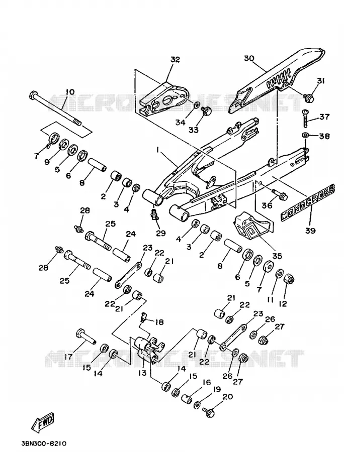 ACHTERBRUG Yamaha MOTO 125 1988 DTR  DT125R