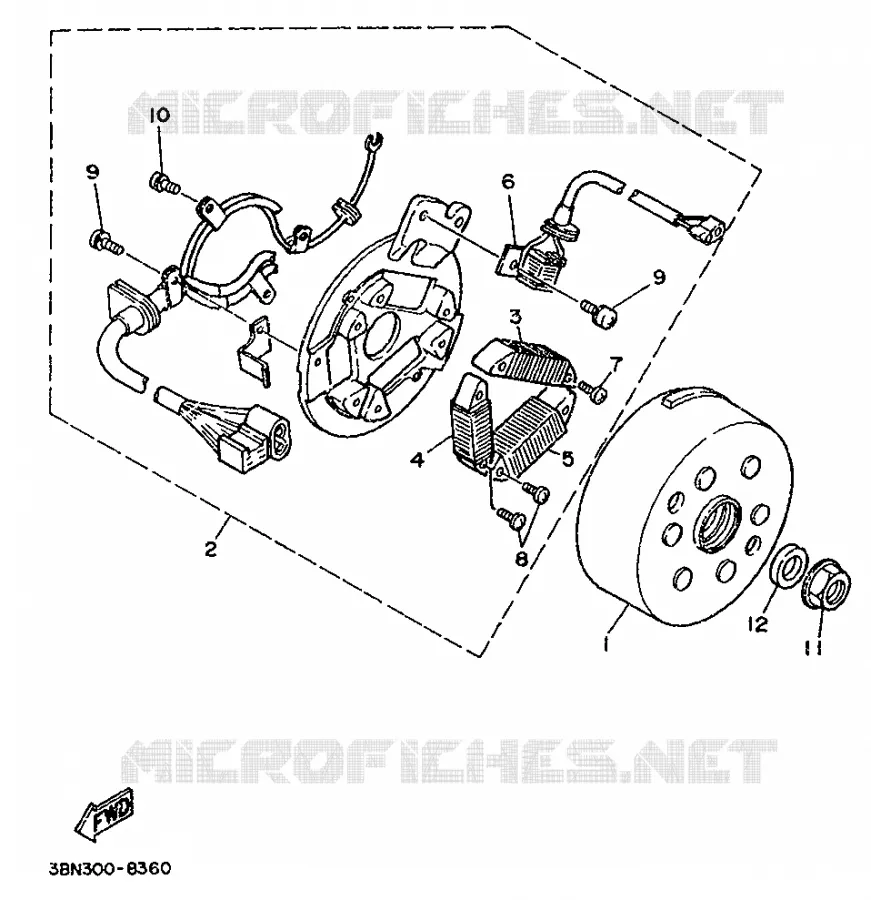 DYNAMO Yamaha MOTO 125 1988 DTR  DT125R