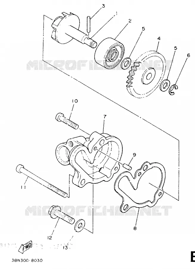 WATERPOMP Yamaha MOTO 125 1989 DTR  DT125R