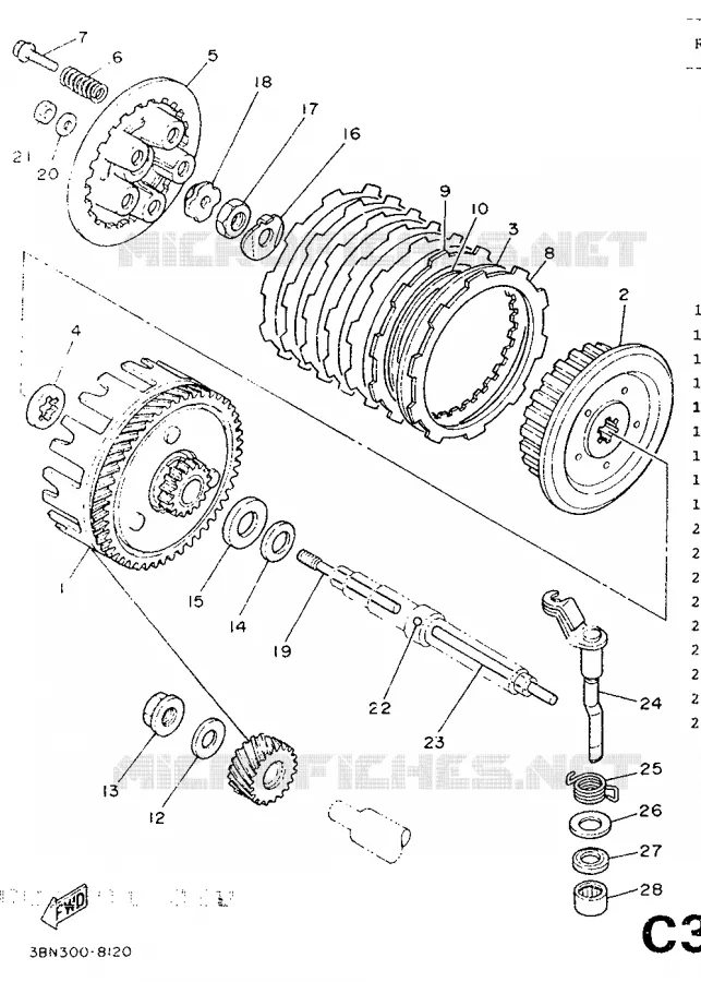 STARTMOTOR KOPPELINGS Yamaha MOTO 125 1989 DTR  DT125R